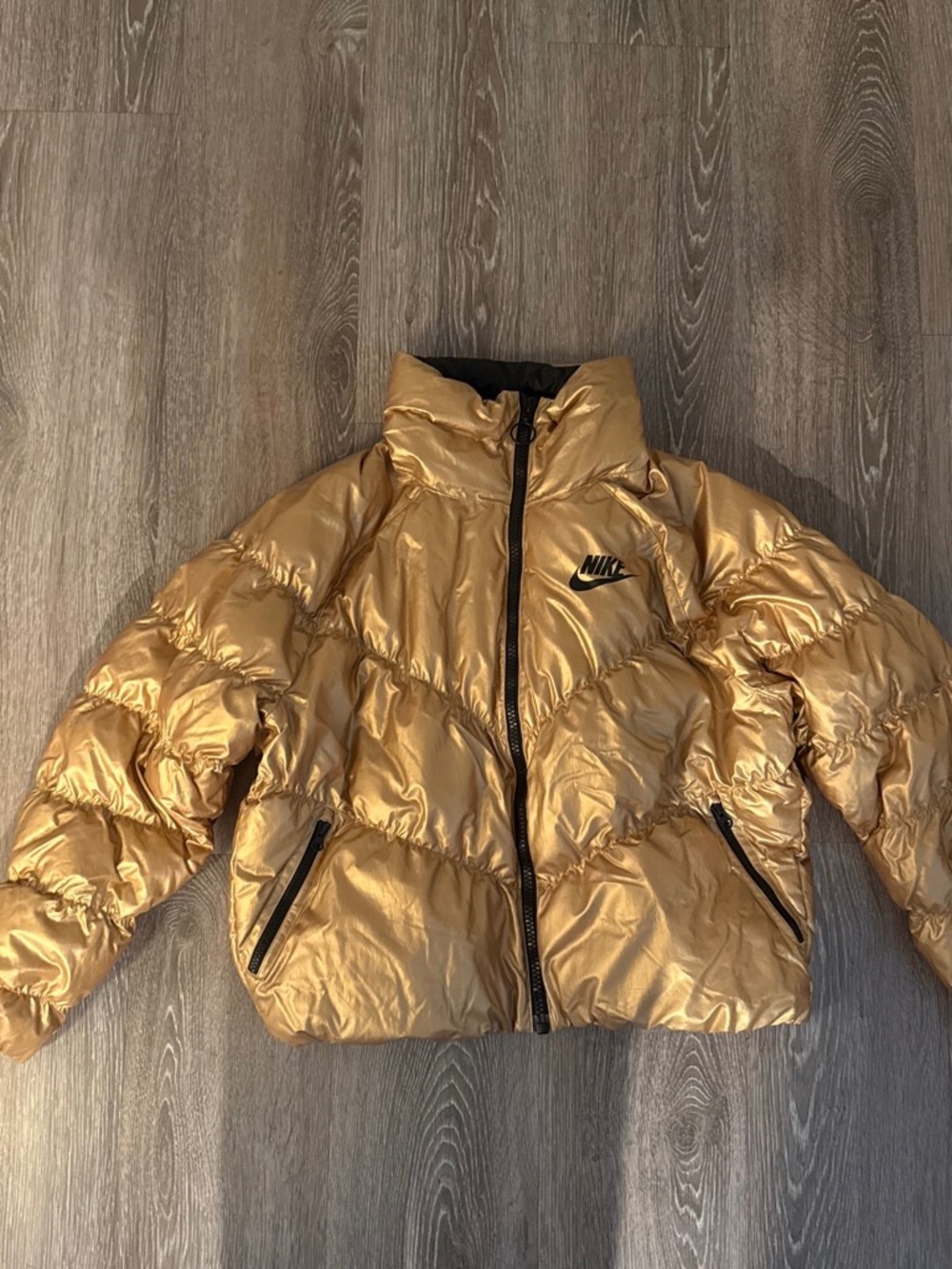 Nike Gold Puffer Jacket
